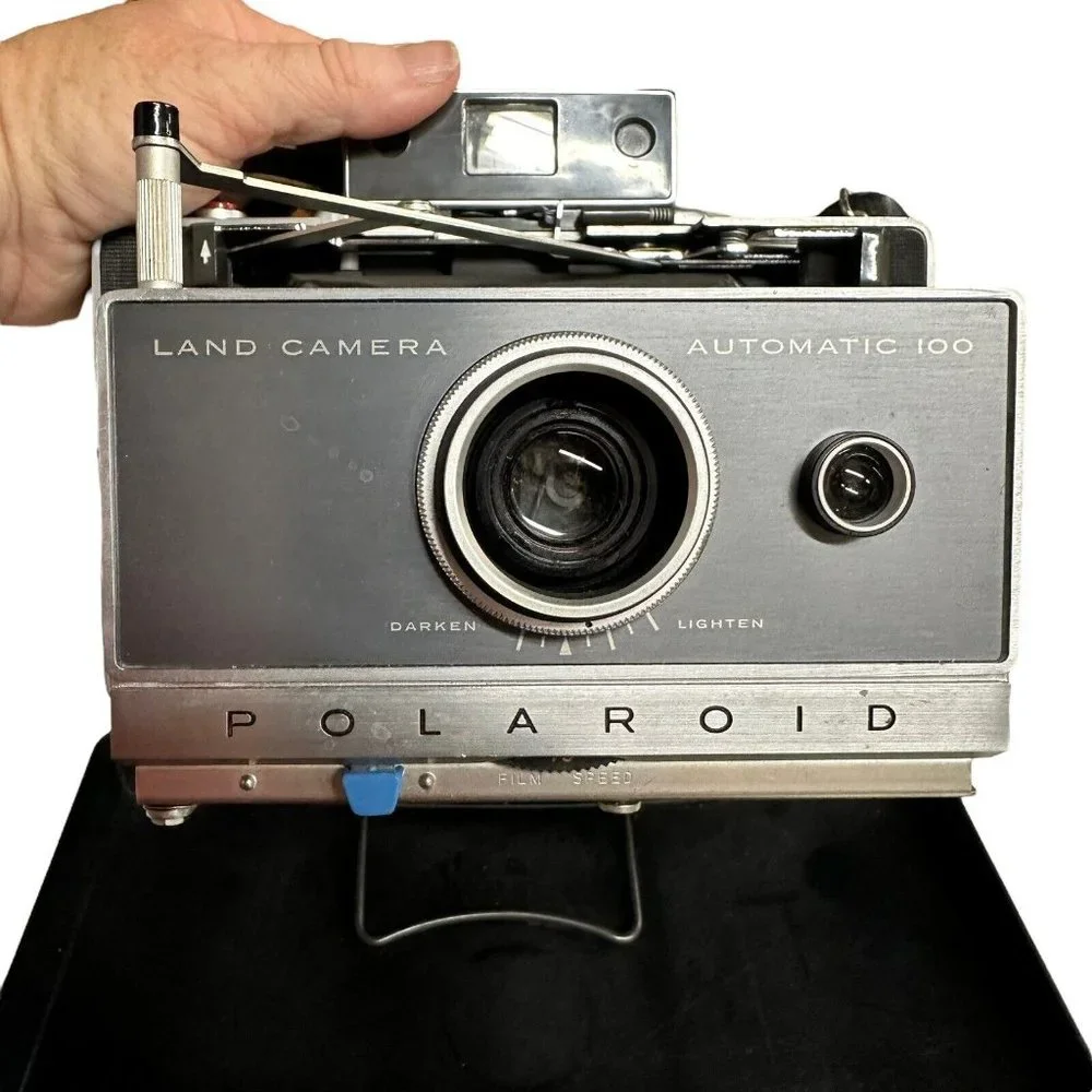 Polaroid Land Camera AUTOMATIC 100 Case Flash Manuals‎ Print Coater Untested Bag